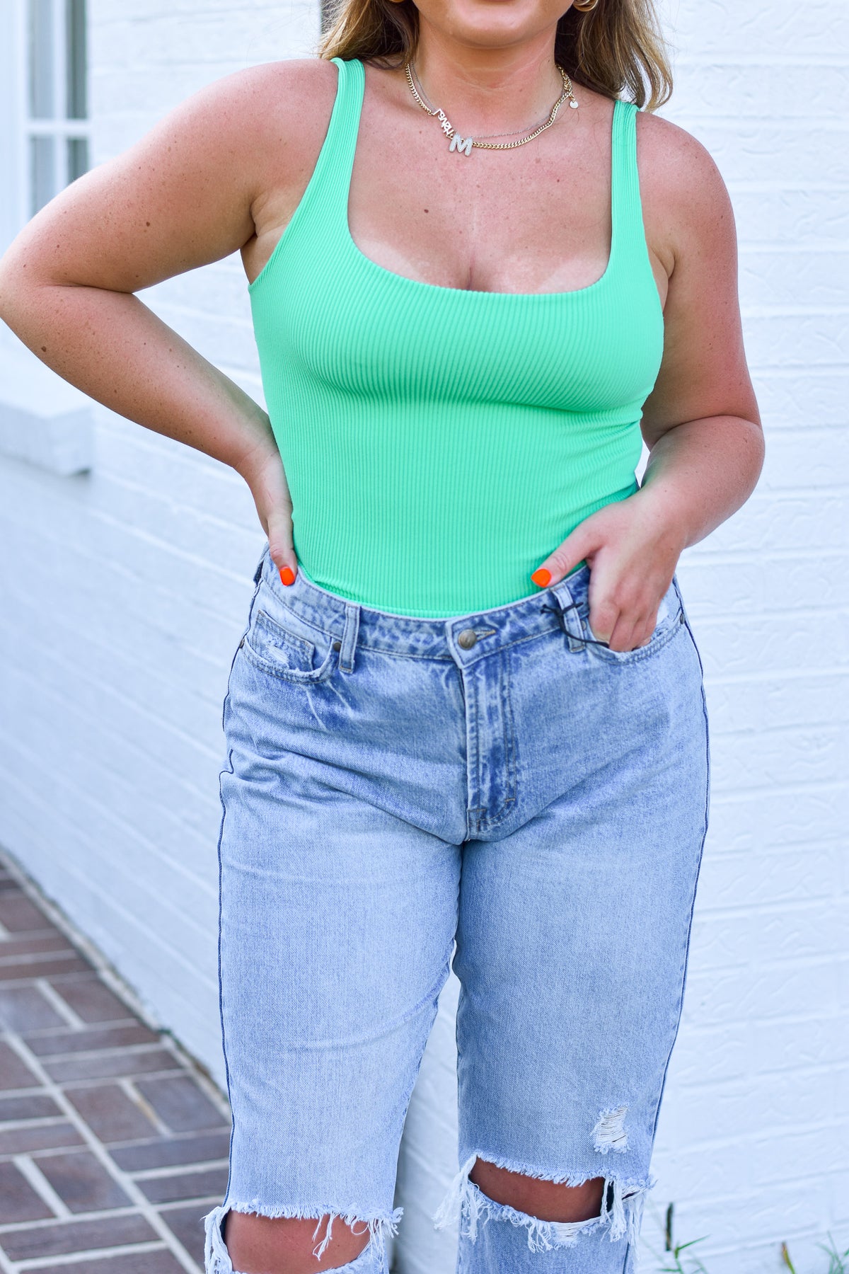 Lani Bodysuit - Green - Lavish Tuscaloosa