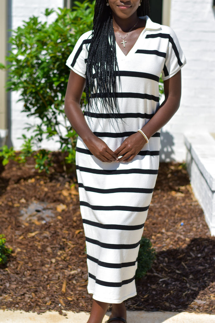 Collared Stripe Dress