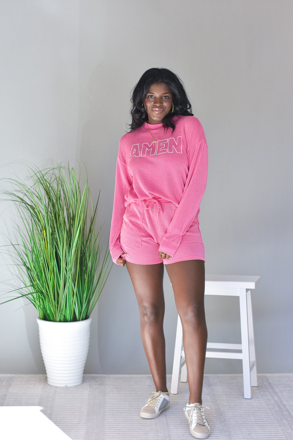 Ribbed Shorts - Pink - Lavish Tuscaloosa