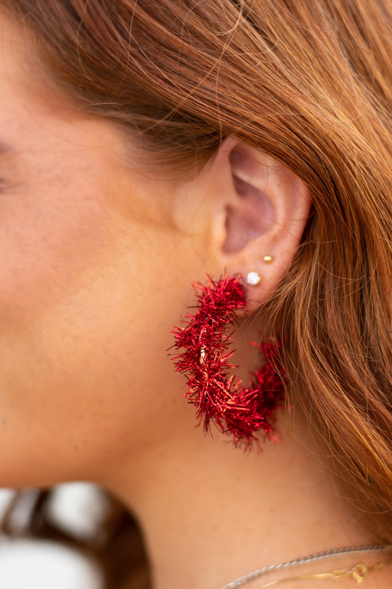 Red Beaded Tassel Earrings – The Sky Collection